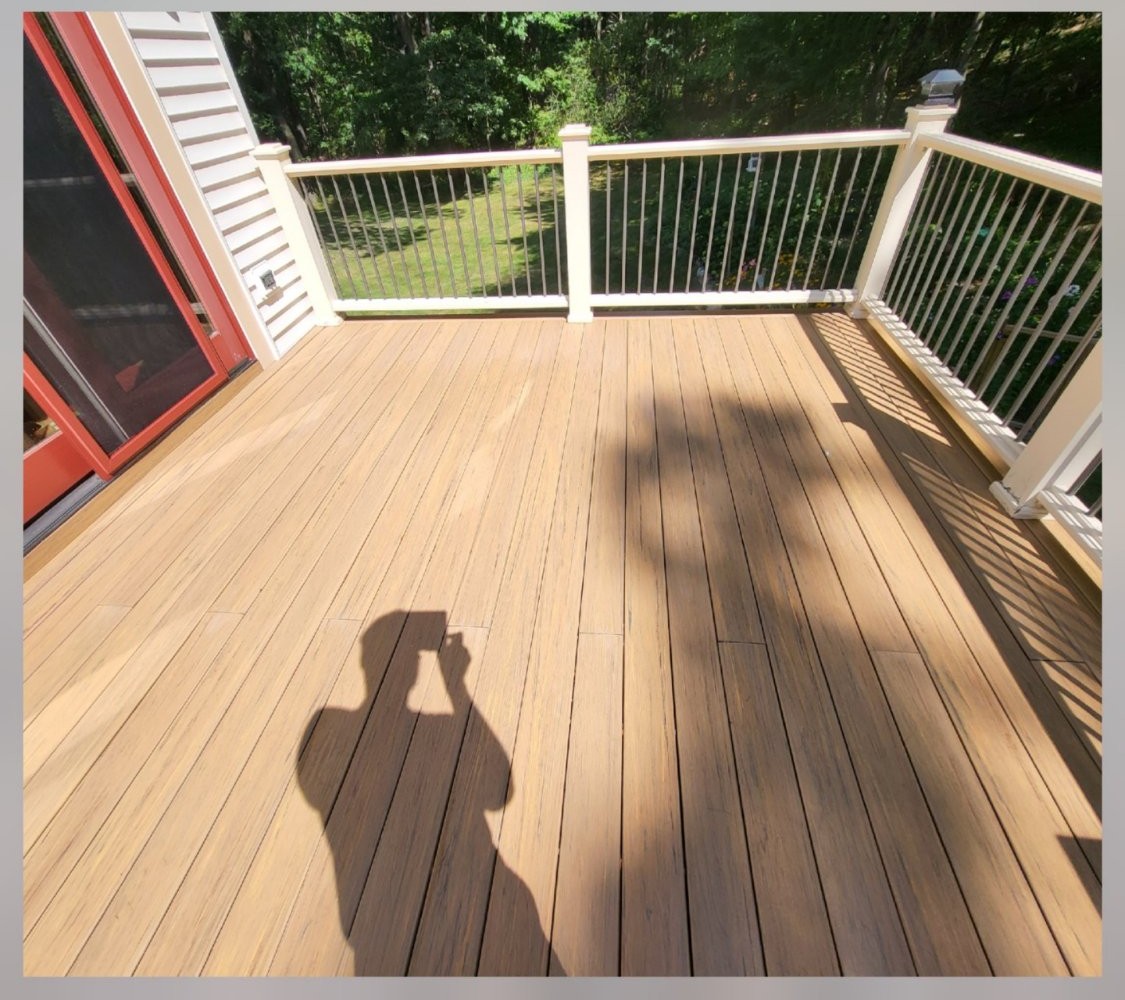 Composite deck and porch clean after washing